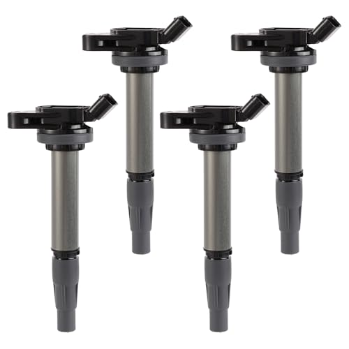 Lwope 車用 イグニッションコイル 4本セット トヨタ ヴォクシー ノア ZRR 70G 70W 75G 75W ウィッシュ ZGE 20G 20W 21G 22W 25GアイシスZGM 10G 10W 11G 11W 15G 15W用 点火コイル 90919-02258 90919-C2003 90919-02252 高い耐久性 互換