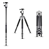 [page_title]-Rollei Allrounder Carbon Stativ I Titan I Kamera-Stativ I Reisestativ mit Kugelkopf inkl Monopod Arca-Swiss Schnellwechselplatte Stativtasche 164 cm