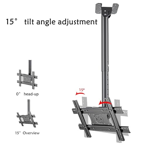 Support mural TV plafond robuste pour grand écran 32 55 65 75 pouces - 6