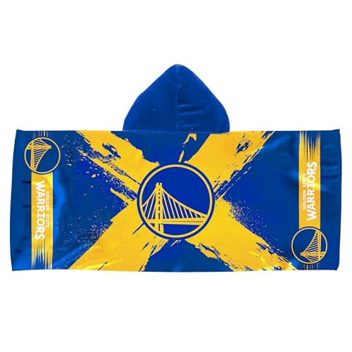 Northwest Golden State Warriors NBA Cross Out Youth Hooded Micro Fiber Towel 22 x 51 Inches