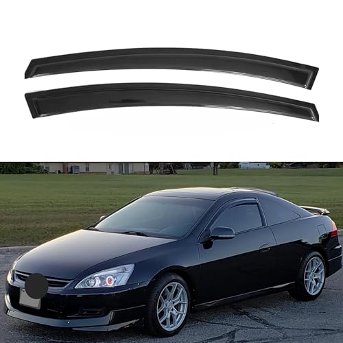 Image of IG Window Visors Fit for 2003-2007 Honda Accord Coupe, Out-Channel Rain Guards Vent Wind Deflectors 2PC, Car Accessories for 03-07 Accord (Coupe Only)