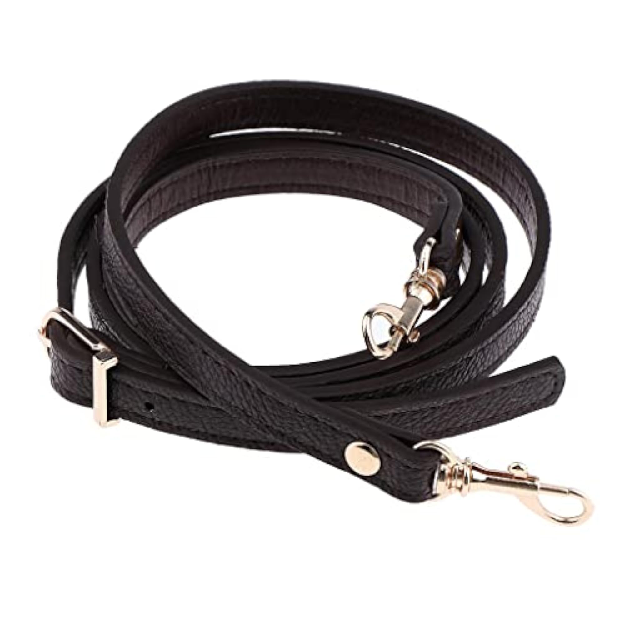 Adjustable Leather Shoulder Bag Strap Belt Replacement, Deep Brown