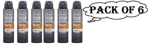 6 Pack Dove Men Care Elements Talc Mineral + Sandalwood Antiperspirant Spray 150ml