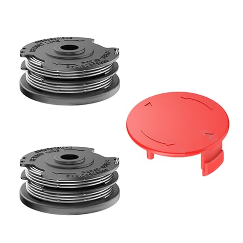 2 Stück Ø1,6 mm-6,1 m Rasentrimmer Ersatzspule+1 Spulenabdeckung für Rasentrimmer Bosch ART 30-36 LI, Advanced Grass Cut 36, ART 24, ART 27, ART 30, ART24+, ART27+, ART30+ (2 Spule+1 Kappe)