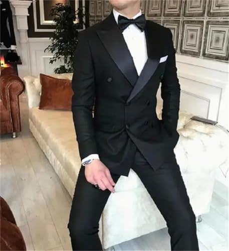 Men Suits Groom Tuxedos for Wedding Suits Two Pieces (Jacket Pants) Man Blazer3
