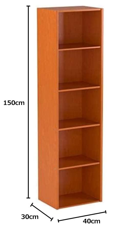Amazon｜Hodedah 本棚 チェリー 5段 【日本正規輸入品】｜本棚
