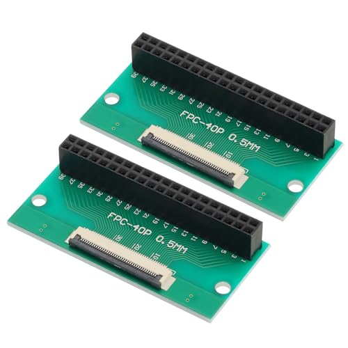 QUARKZMAN 2 Stück FFC FPC Connector Board 40 Pin 0,5 mm Buchse auf 2,54 mm Doppelreihige Buchsenleiste Adapter, PCB Konverter Board für DVD-Player/Digitalkameras/Laptops