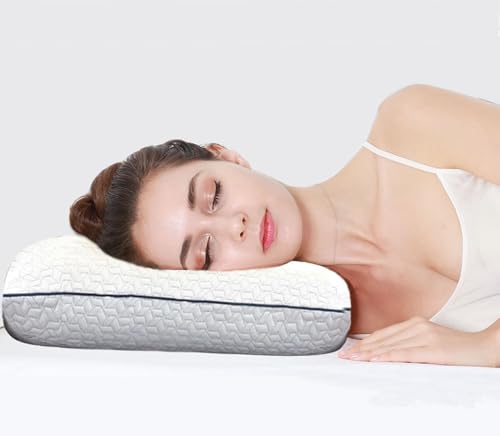 Ecosafeter Memory Foam Kissen - Orthopädisches Nackenstützkissen Hochdichtes Material kann den Nackendruck Besser lindern Ergonomisches Kopfkissen mit abnehmbarem und waschbarem Bezug