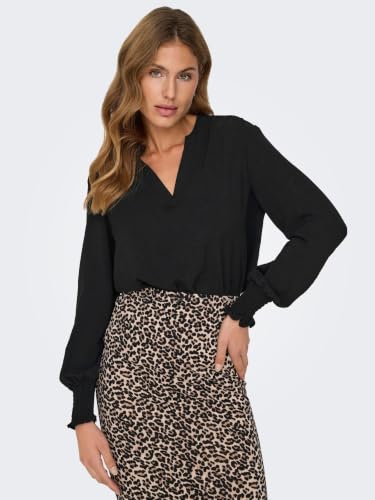 ONLY Onlmette V-Neck Ls Smock Top Noos WVN – Ansicht 6