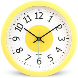 Round 8-inch Quiet Wall Clock - Lemon Zest