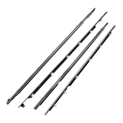 Outer Windows Rubber Weatherstrip Door Sealing Belt Moulding Trim for Toyota for Land Cruiser LC80 80 Series 1991-1998 Door Seal Strip(Chrome)