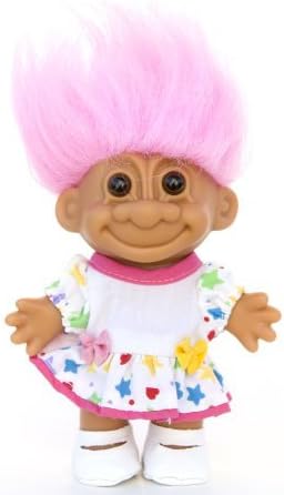 Russ Berrie My Lucky Star Sundress 6" Troll Doll - Pink