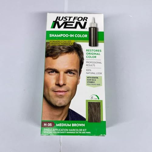 Just For Men Original Formula Men's Hair Color, Medium Brown (Pack of 3)