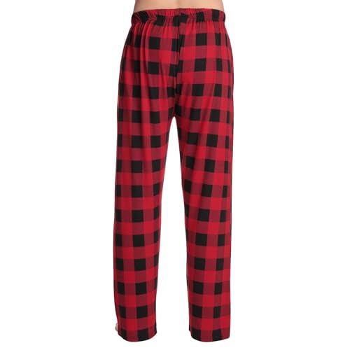 Pajama Pants for Men Buffalo Plaid Printed Sleepwear Lightweight Baggy PJ Bottoms Casual Lounge Sleep Pants3