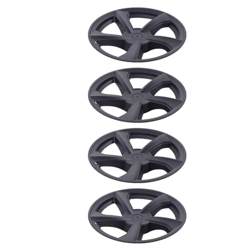 Ejoyous Matte Black Hubcaps Set of 4, Aerodynamic Wheel Covers for 2025-2026, 19 Inch Snap Fit Rim Accessories