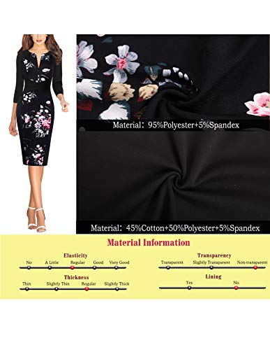 Image of VFSHOW Womens Slim Zipper Up Work Business Office Party Bodycon Pencil Sheath Dress