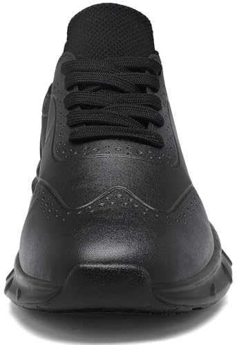 Image of Non Slip Work Shoes for Men Women, Slip Resistant Sneakers Casual Comfort Walking Chef Kitchen, Slip-on Waterproof Food Service Shoes