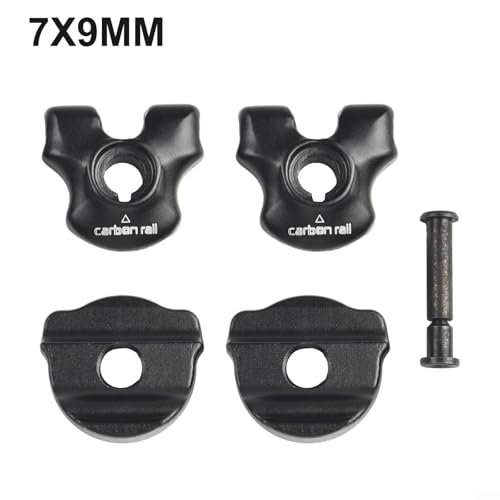 Bike Seatpost Clamp For Carbon Saddle Rails Adapter Oval Round Clip, 7&times;7mm/7&times;9mm Bicycle Seat Tube Clamp, Seat Post Tube Clip With Install Screws (7x9mm)
