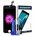 Produktbild TPEKKA Display Ersatz für iPhone 5S/SE Display Bildschirm LCD Touchscreen Digitizer Display Front Glas Panel mit Reparatur Komplett Set Werkzeuge für iPhone 5S/ SE Screen DIY Schwarz, 4 Zoll