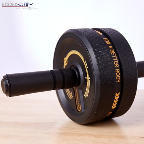 NESOHC-LLEW Upgraded Ab Roller Wheel. Abdominal Training Roller for Men/Women, Abdominal Wheels Widened to 3.4 \", Rubber Tread of The Abdominal Wheel Upgraded, Max Weight 490 lbs