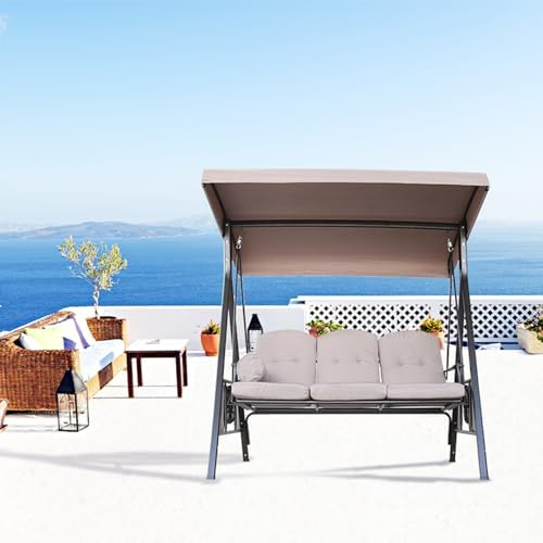 Waterproof Replacement Canopy for 2-3 Seater Outdoor Swing, Sunshade Cover for Garden, Yard, Patio - Durable, UV-Resistant, Easy to Install