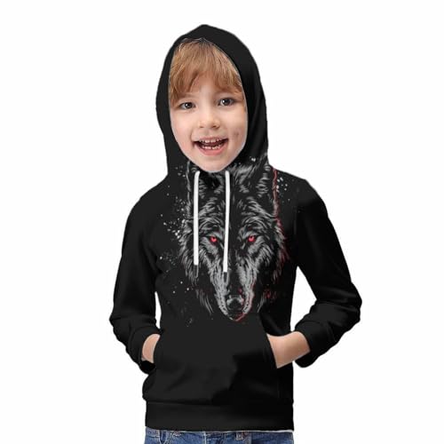 Sweat loup pull à capuche enfant parfait pour l'école et les sorties de week-end - 5