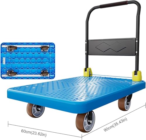 Carretilla de plataforma plegable con ruedas silenciosas miniatura 2