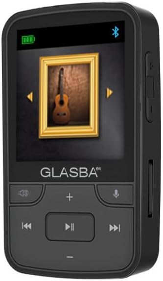 SAMVIX GLASBA - Reproductor de MP3 Kosher de 64 GB con Bluetooth y SAMVIX Books (negro)
