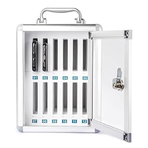 Supporto per telefono da parete in alluminio con blocco di sicurezza e maniglia, ideale per scuole e aziende, design elegante per una maggiore sicurezza e nizzazione