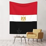 Diseño de tapiz de pared impreso con bandera egipcia: impresión vibrante de cobertura completa de una sola cara que crea un impresionante impacto visual, por lo que es una decoración moderna para el hogar y una hermosa decoración de alfombra de pared para cualquier espacio.