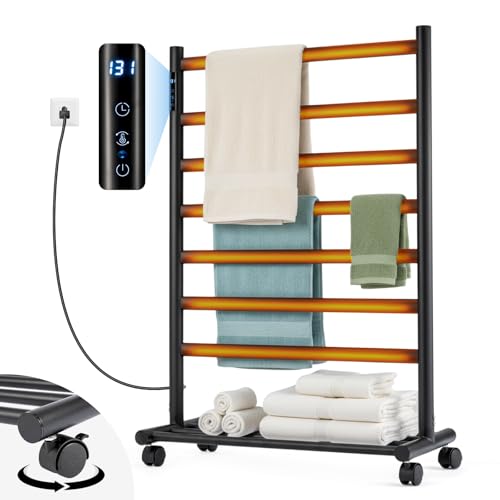 GROWNEER Heated Towel Rack with Timer and Temp Control