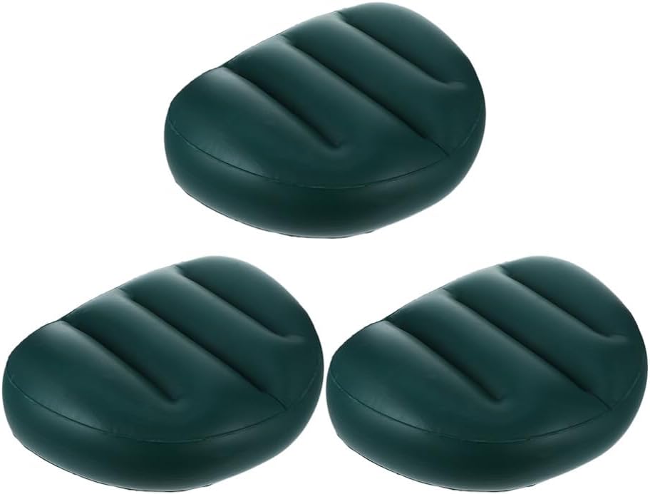 Milisten 3pcs Inflatable River Boat Cushion Portable High-Resilience Seating Pad for Kayaks Canoes Fishing Compact Comfortable Boat Accessory