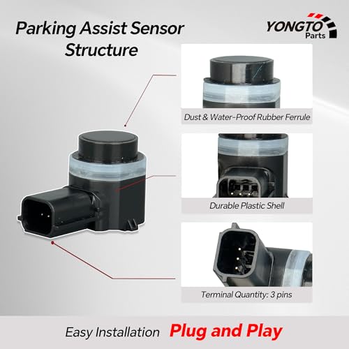 Yongtoparts HC3Z15K859A 4Pcs Reverse Backup Parking Assist Sensor Compatible with Ford F-150, F-250/F-350 Super Duty 2015-2018 Replace OE FL3Z15K859AAPTM FL3Z-15K859-B HC3T-15K859-EA