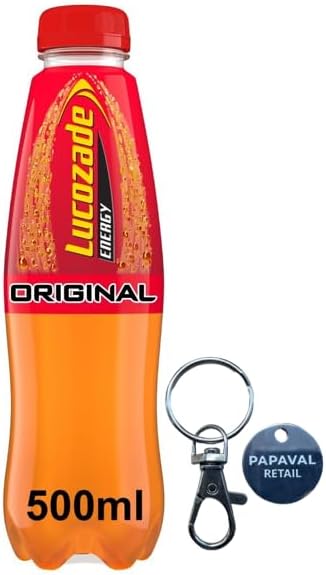 Lucozade Energy Drink with Key Ring (12x500ml, Original)