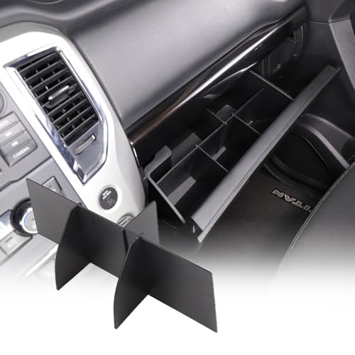 Moittellc Glove Box Dividers Organizer Compatible with Compatible with Nissan Titan 2016-2023, Center Console Organizer Insert Box ABS Secondary Storage Compartment Tray Accessorie