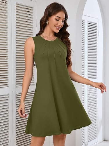 Image of Heymoments Women Sleeveless Summer Beach Dresses with Pockets