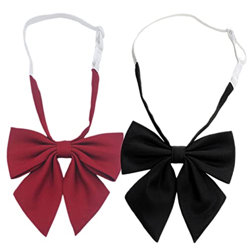 PRETYZOOM 2pcs Women's Bow Ties Pre-tied Bowknot Collar for Butterfly Bow Ties for Women