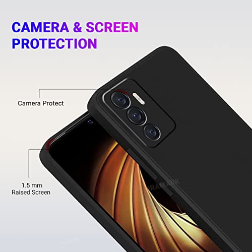Image of LIRAMARK Silicone Soft Back Cover Case for Vivo V23e 5G / Vivo S10e 5G / Vivo Y75 4G (Silicone Black)