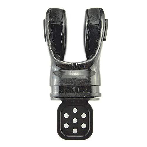 TGUS Boquilla de buceo, boquilla de buceo de silicona con brida, práctica mordida de equipo, regulador maleable de boquilla (negro)