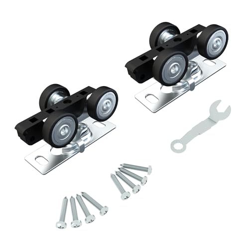 JUBEST Pocket Door Rollers Assembly, Commercial Grade Sliding Door Rollers Replacement, Top Mounted...