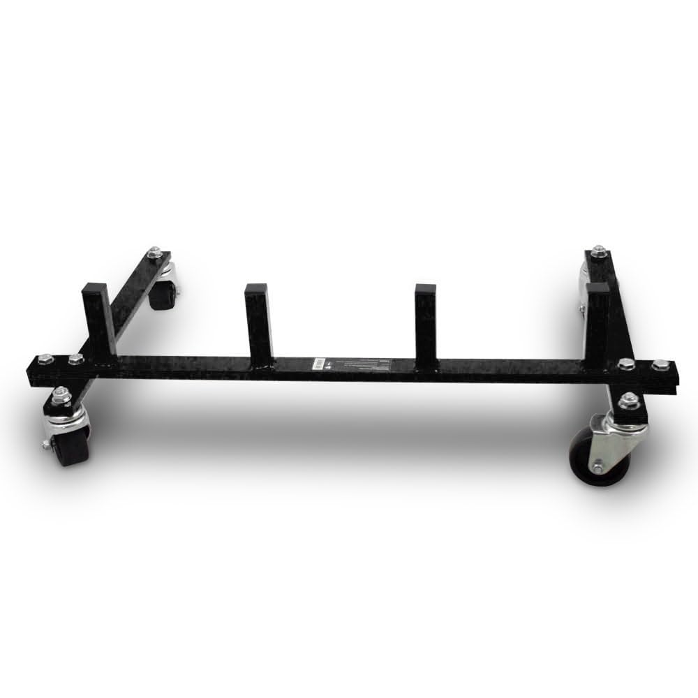 BITUXX 4 Stück PKW Rangierhilfe Rangierheber hydraulisch Wagenheber Auto Rangierroller Rangierheber belastbar bis 680 kg pro Rangierroller inklusive Transportständer