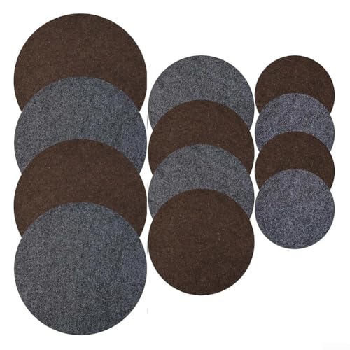 Getdoublerich Sottovaso reversibile in feltro, rotondo, capillare, per sistema di auto-irrigazione, sottobicchiere assorbente nero per vasi da fiori interni ed esterni