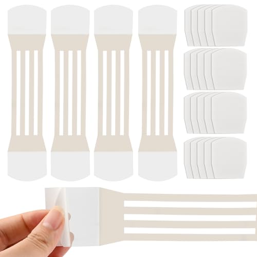Neck Tape Lifting Invisible 20pcs Neck Lift Tape 4pcs Elastic Bands Instant Lift for Sagging Skin & Wrinkles Necks Behind Lifts Tapes(COLOR:white)