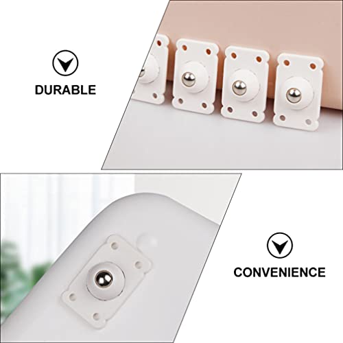 DOITOOL 8 rodas giratórias de aço inoxidável, mini rodas autoadesivas, rodas giratórias de 360°, cai