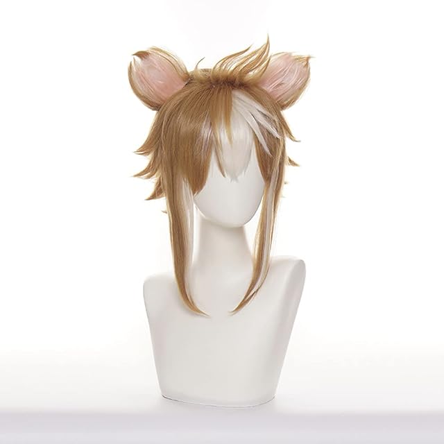 Foto 2 de 5 de Peluca Cosplay Anime, Peluca Genshin Impact, Peluca con Capucha Gratuita, Para Halloween, Fiesta, Carnaval