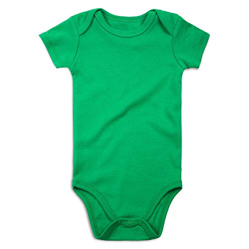 Defahn Baby Bodysuit Solid 2 Pack Short-Sleeve Onsies For Infant Girls Boys 0-24 Months (Green, 0-3 Months) #TOP1