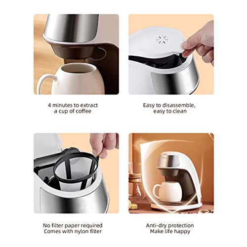 ZQJYMXDFC Amerikanische Kaffeemaschine, 6 Brühstile, Haushalt Kleiner Automatischer Tropfkaffee, (Größe: 23 × 17,5 × 23… – Bild 4