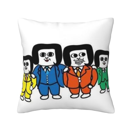 オカザえもん (8) ッションカバー 抱き枕カバー 装飾枕カバー 座布団カバー グッズ ギフト アニメグッズ 着脱簡単 洗える ソファ背当て 両面プリント かわいい おしゃれ 車やソファー 50x50cm