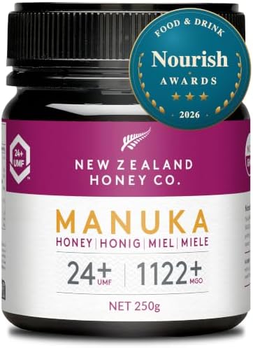 Raw Manuka Honey UMF 24+ / MGO 1122+ – Monofloral, Independently Lab-Tested – New Zealand Origin, QR Traceable – 250g