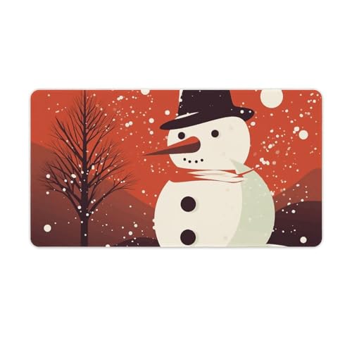Tapis de souris de jeu bonhomme de neige grand modèle idéal pour le bureau et le café